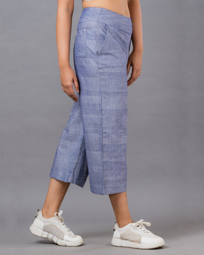 SleekSolids Pants - OCAU Basic  Wide Leg Solid Cropped Pant