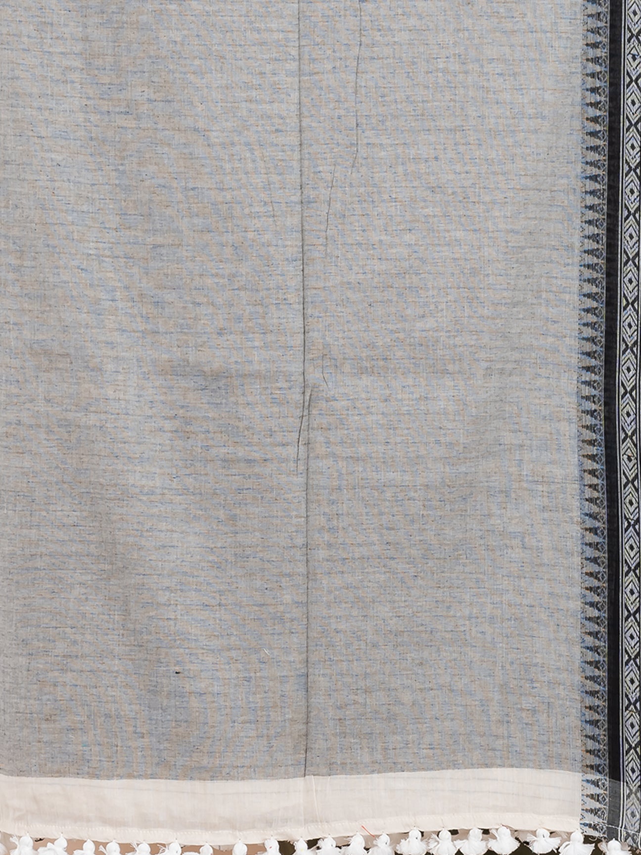 Shadow Stripes - Pure Cotton Striped Saree || Grey