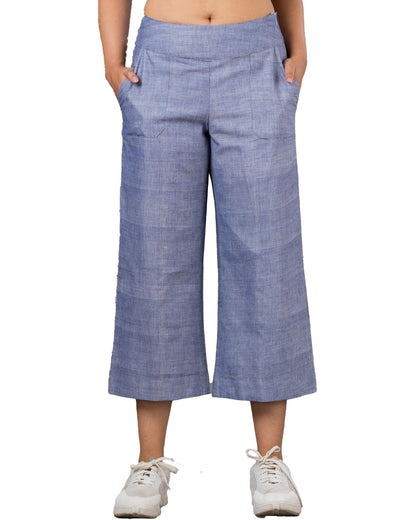 SleekSolids Pants - OCAU Basic  Wide Leg Solid Cropped Pant